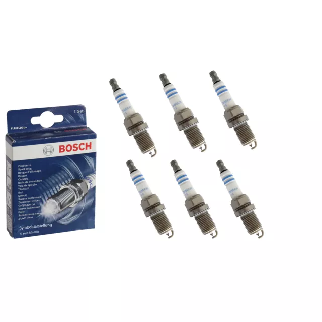 6x BOSCH Zündkerze Zündkerzen 0 242 236 562 48 FGR7DQP