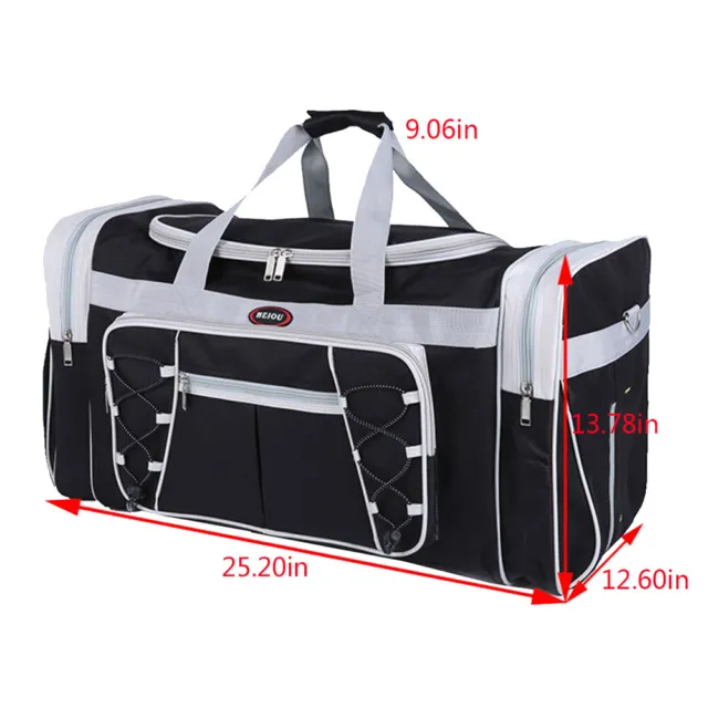 72L Men Women Duffle Tote Bag Gym Travel Overnight Weekender Bag Carry Luggage 10