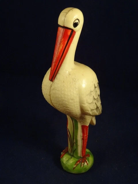 Jouet Ancien – Cigogne En Celluloïd / Rhodoid – Figurine Oiseau – Années 40/50