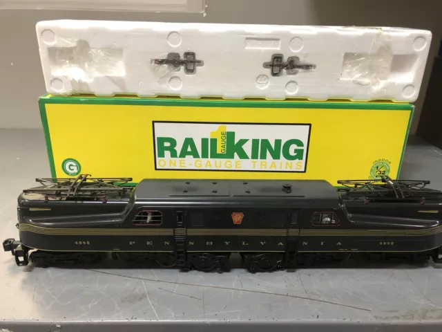 MTH RailKing One Gauge GG-1 Loco PS 2.0 Brunswick Green 5 Stripe G Scale LN