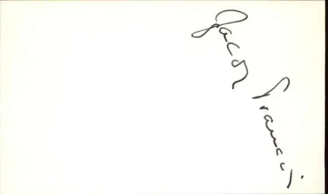 Jaques Francois D.2003 French Actor signed 3"x5" index Card