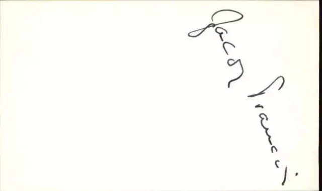 Jaques Francois D.2003 French Actor signed 3"x5" index Card