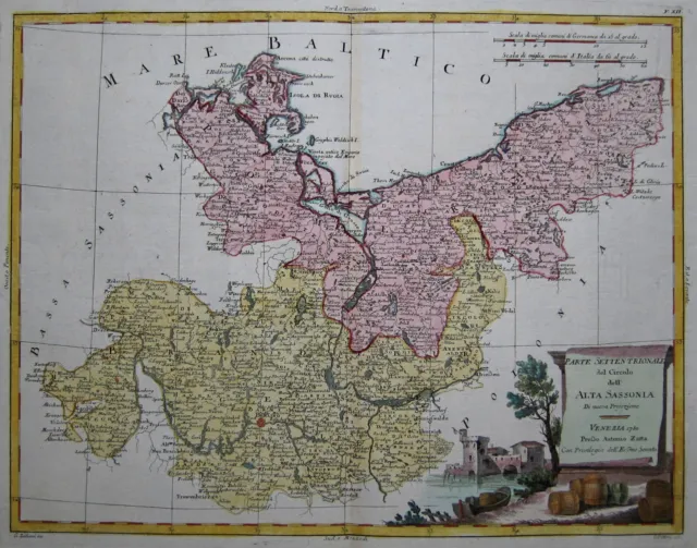 East Germany -zatta 1785 -parte Settentrionale Of Circolo Dell' High Sassonia