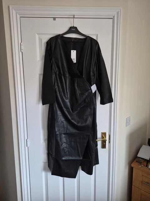 lipsy faux leather dress Black Vegan Leather Mini Dress main image 1