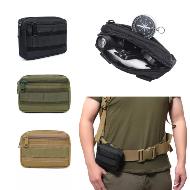 MOLLE Utility Belt Pouch Tactical Army Waist Pack Bag Airsoft Security Webbing