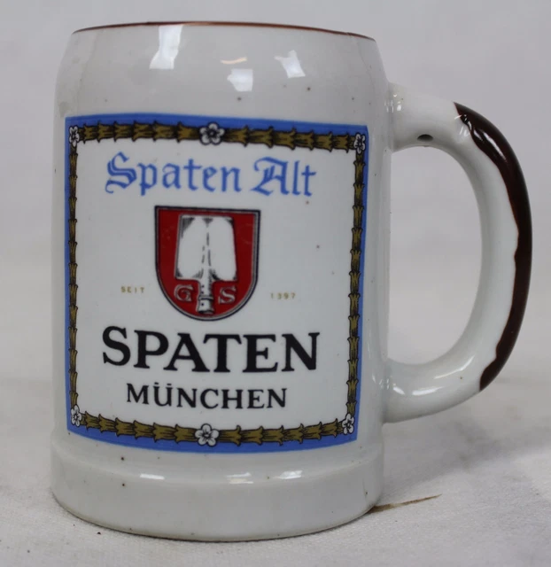 Chope à Bière Grès 500ml Villa D'Este - Design Tivoli Avec Message Humoristique