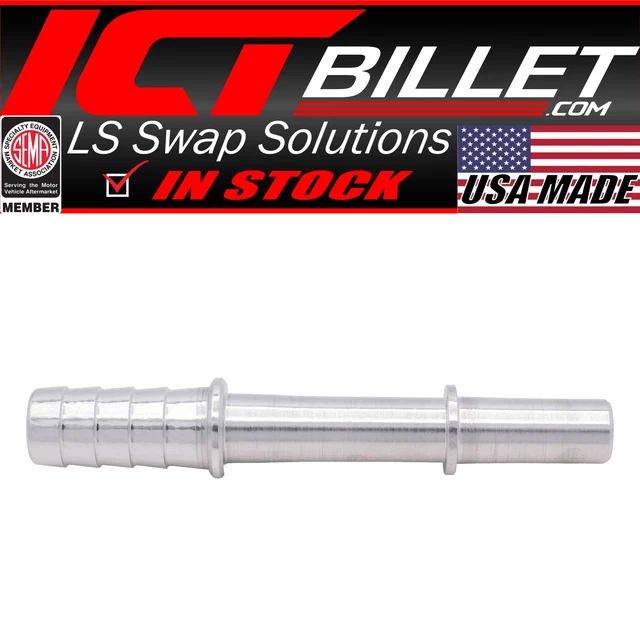 QUICK CONNECT MALE 5/16 Fuel Rail Hose to 3/8 Barb Adapter Fitting LS