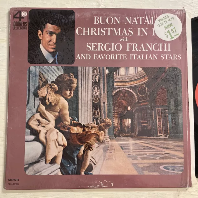 Buon Natale Christmas In Italy With Sergio Franchi LP 4 Corners Mono + Shrink EX 2