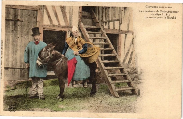 CPA Costumes Normands - Les environs de PONT-AUDEMER de 1840 a 1850 ..(182471)