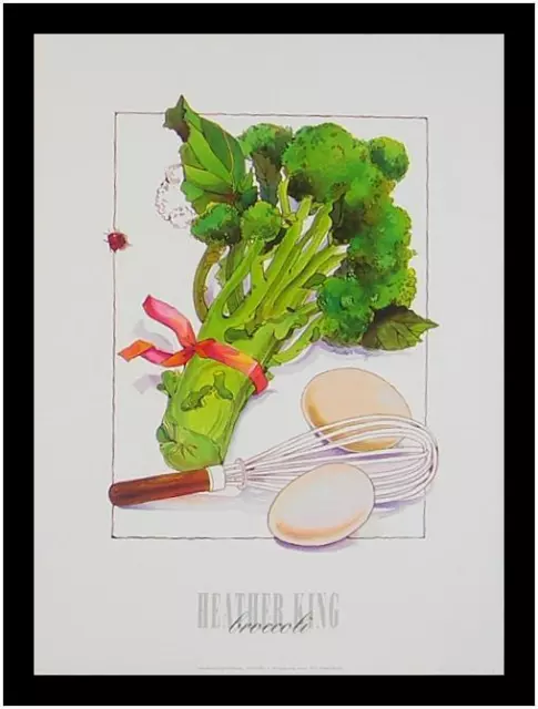 Heather King Poster Kunstdruck Bild im Alu Rahmen Broccoli 40x30cm Neu