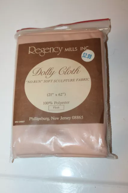 Vintage Regency Mills Dolly Cloth Soft Sculpture Fabric 21" x 62" Flesh