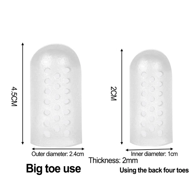 8 Paires De Protège-orteils En Silicone Pour Sandales Et Tongs - Anti-frottement, Réutilisables