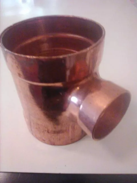 Copper 3" x 3" x 1-1/2" sweat reducing tee wye
