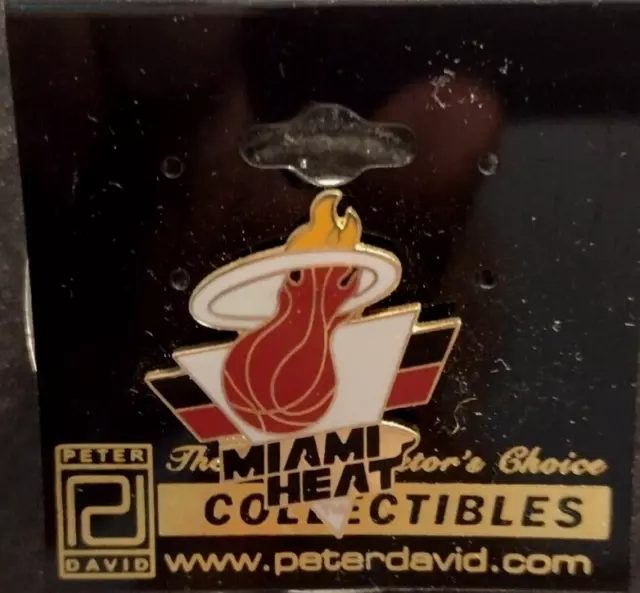 Vintage Peter David Nba Basketball Miami Heat Team Logo Collectible Pin Rare