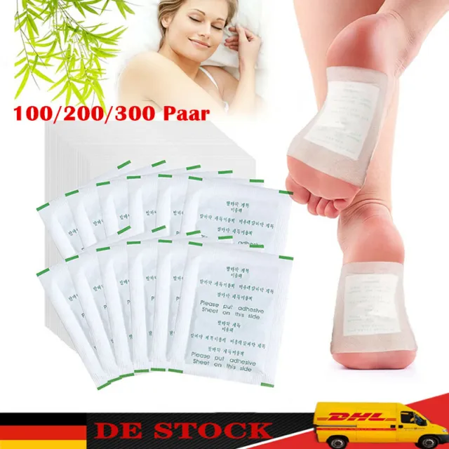 Detox Fußpflaster Entgiftung Vitalpflaster Bambus Füße Zum 100-300X Foot Patch