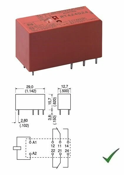 Relè Relay 12V 12Vcc 8A A 2 Scambi Contatto In Miniatura 12Vdc FINDER - Foto 7