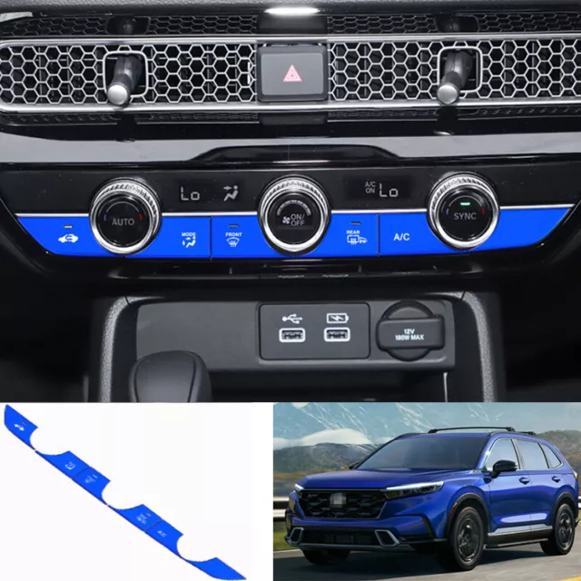 FIT FOR HONDA CRV 20232024 Blue Aluminum Central Console AC Button