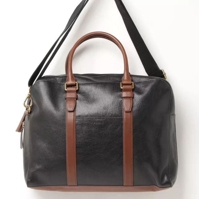 FOSSIL EVAN SATCHEL Messenger Bag SBG1162001 Black 179.00