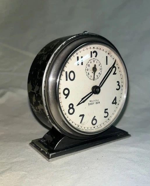 Antique Black Westclox Baby Ben Style 4 (1934-39) Alarm Clock-Working 3
