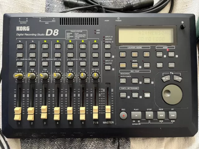 Korg D-8 8 Track Digital Recording Studio with Power Supply - working condition