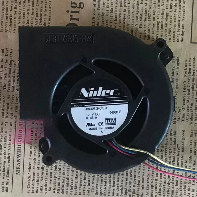 E1033H12B8AS A8 Ventilateur Nidec Servo 12V CC CISH 800 32105 01 A0 ***Retiré