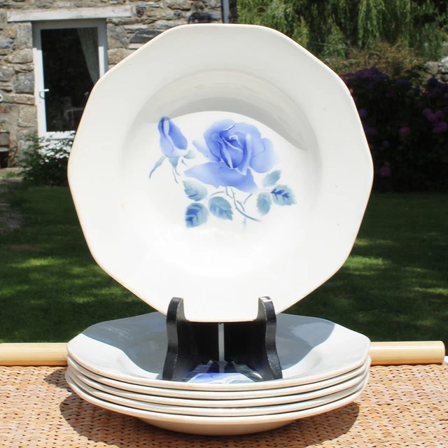 Acan Tradineur LYS Lot de 6 assiettes creuses en verre résistantes