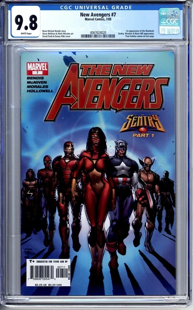New Avengers #7 Cgc 9.8 White Pages First Appearance Of The Illuminati 2005