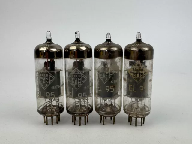 4x Telefunken EL95 Röhre geprüft top Diamond Bottom Verstärker Röhrenradio