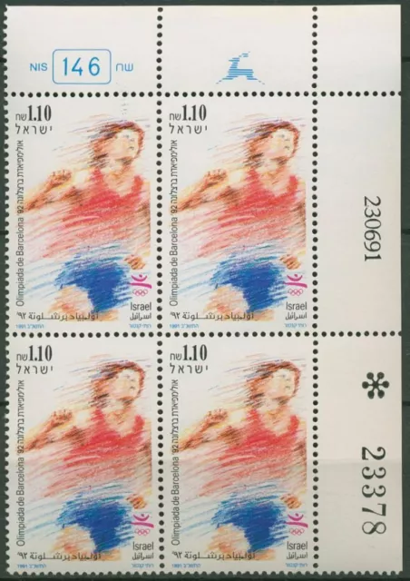 Israel 1991 Olympia Sommerspiele Barcelona 1207 Plattenblock postfrisch (C62018)