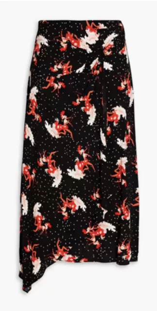 DVF DIANE VON FURSTENBERG Dariella Reversible Mesh Skirt Size L NWT $298