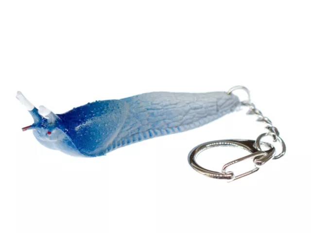 Nacktschnecke Schnecke Schlüsselanhänger Miniblings Blauschnegel Schlüsselring b