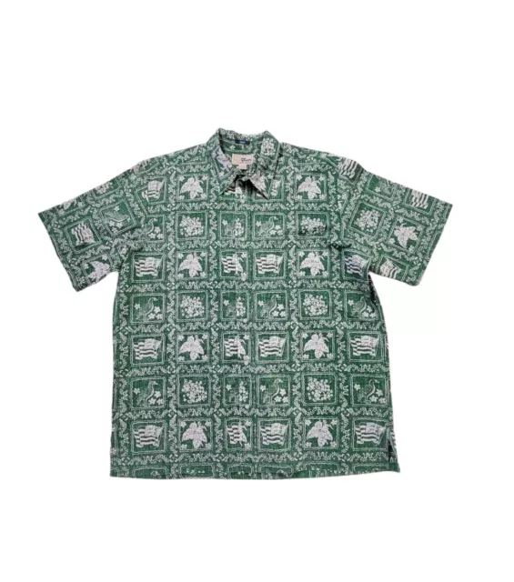 REYN SPOONER LAHAINA Sailor Nene Flag Hawaiian Shirt Men's Size XL $44. ...