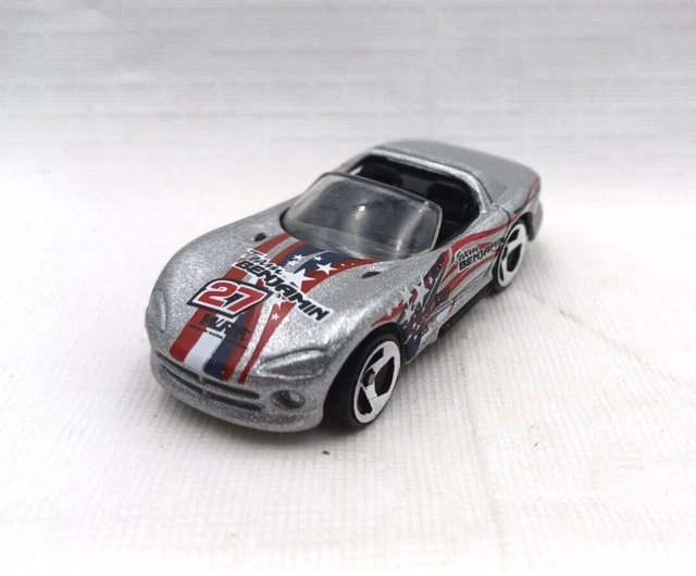 Hot Wheels Dodge Viper RT/10 Team Benjamin Silver Die Cast