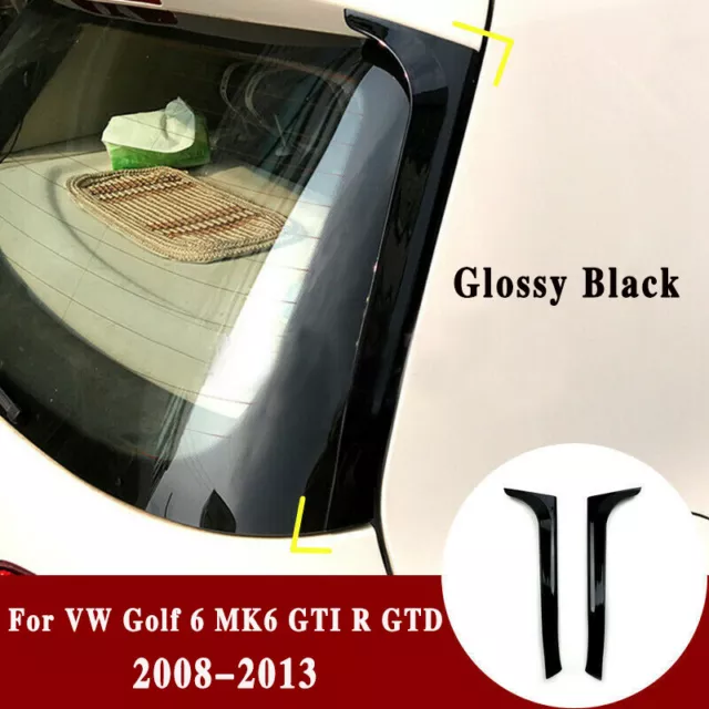 For VW Volkswagen Golf 6 GTI GTD 2010-13 Front Bumper Lip Spoiler Gloss  Black