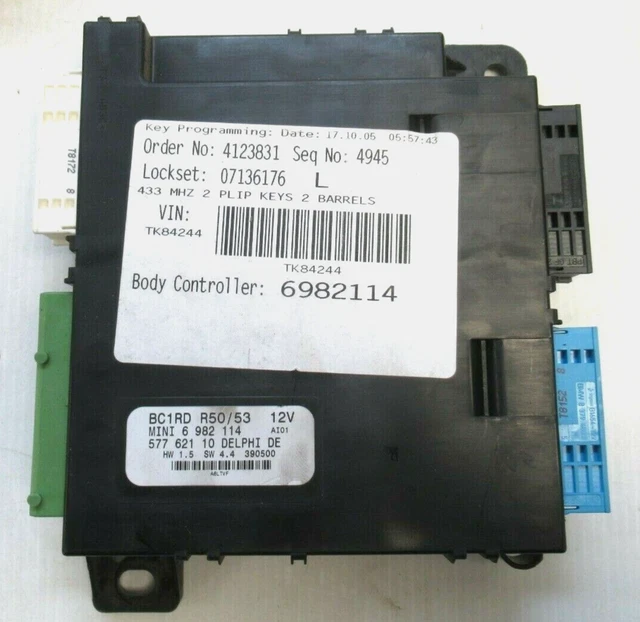 MINI BMW COOPER S R53 Hatchback Body Control Unit / BCU BCM BC1 Module ...