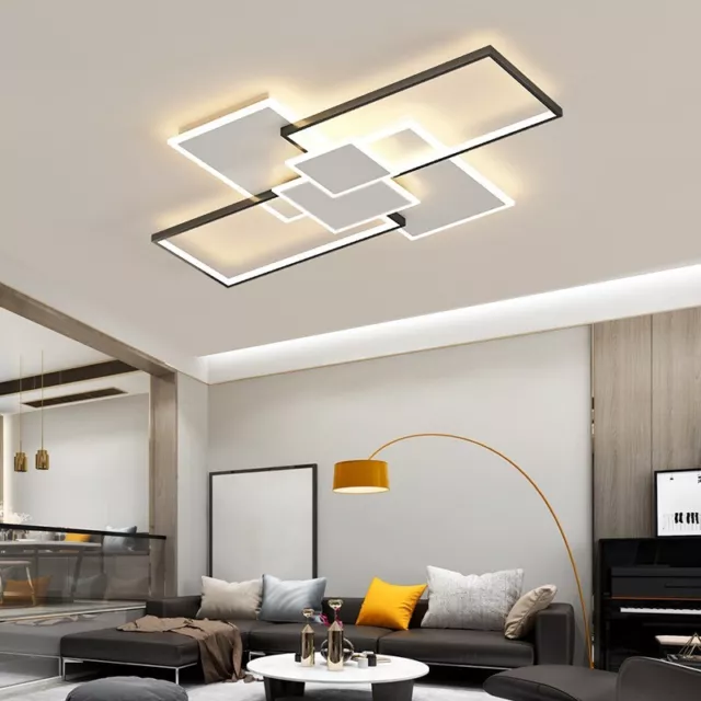 Plafoniera da Soffitto LED 186W Design Geometrico 3 Tonalità di Luce Dimmer IP20