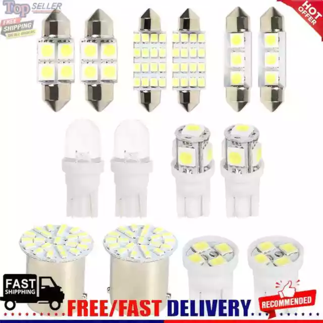 14pcs/set Car LED Bulbs T10 1157 1206 for Clearance License Plate Dome Map Light