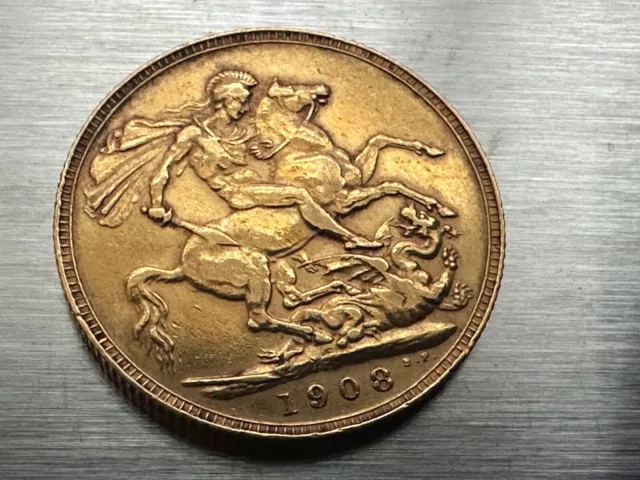 1908 Edward VII Full Sovereign Coin
