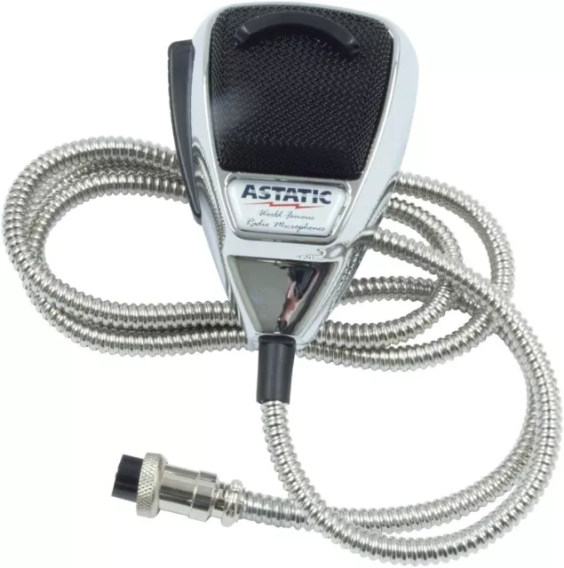 Astatic 636L-C 4-Pin Noise Canceling Dynamic Microphone for CB Radios - Chrome