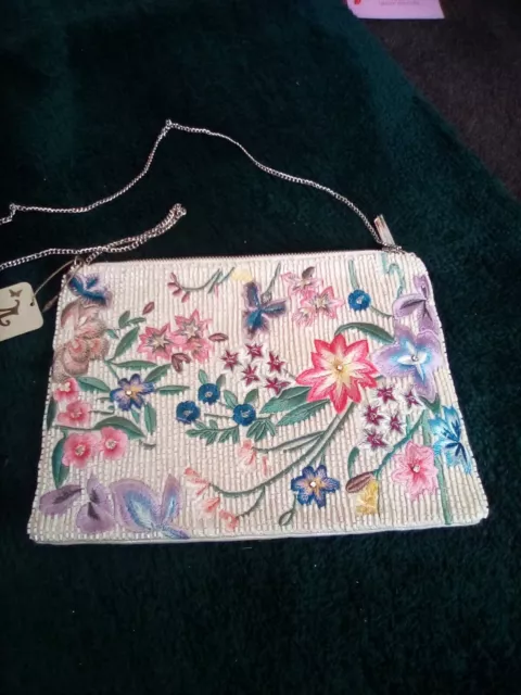 Accessorize Beaded Floral Bag - Brand New - RRP £32