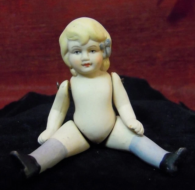 Títere Articulado Hija Art Deco Estilo Art Nouveau Estilo Porcelana Esmaltes