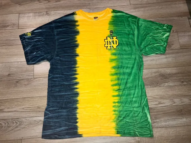 Notre Dame Fighting Irish Lacrosse Team Brine Tie-dye Shirt X-Large XL mens