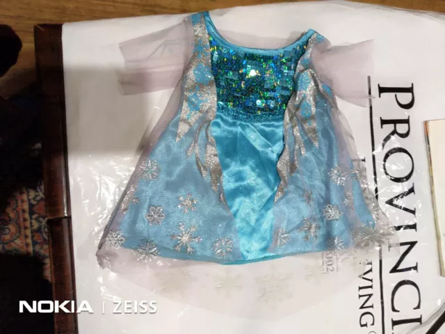 B-A-B Build a Bear Workshop FROZEN Princess ELSA Costume GOWN Clothes