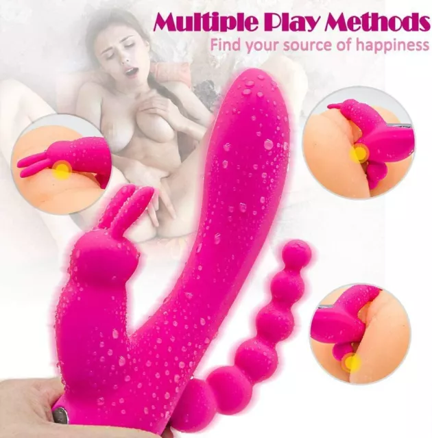 3 in 1 Vibrator-Massager-G-Spot-Clit-Dildo-Toy-for Women Couple-Vibrator-Sex