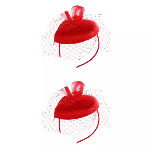 cocktail hats 2x Fascinator Headband Hats for Women Fascinator Headpiece