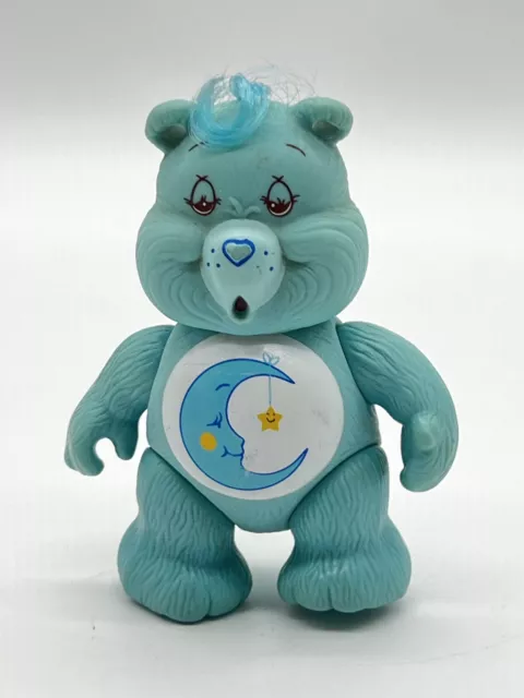 CARE BEARS Vintage 1985 Blue Bedtime Bear 3" Poseable Figure KENNER