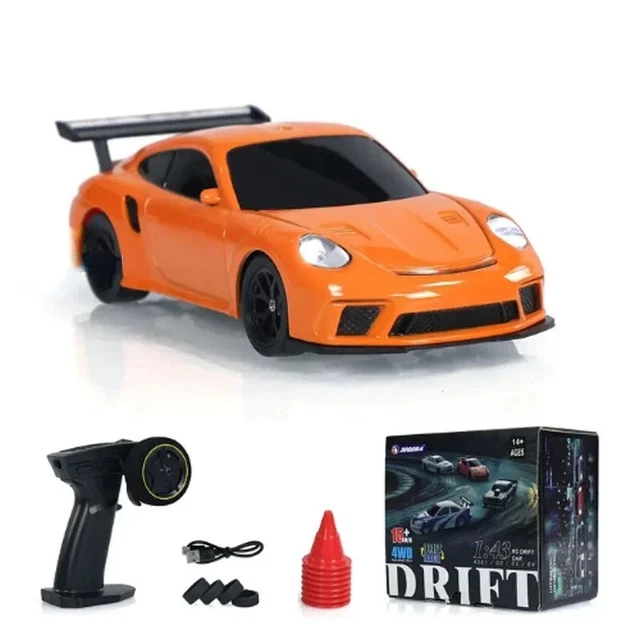 BORSTOYPRO rc Drift Car, 1:24 Auto Telecomandata 4WD Drift GT-RX7 Veicolo Ad Alta Velocità RC Drifting Car Con Acceleratore Proporzionale Completo Regali Giocattolo Per Ragazzi Bambini