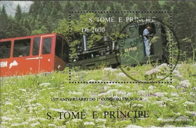 Sao Tome e Principe Block368 (kompl.Ausg.) gestempelt 1997 Schweizerische Eisenb