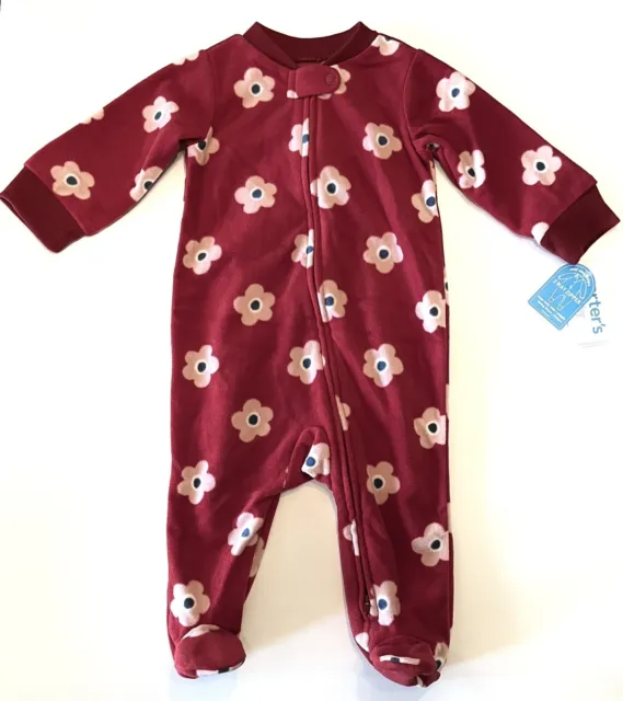 New Carters Baby Girl Clothes 6 Months Zip Sleep N Play Fleece Footed Sleeper
