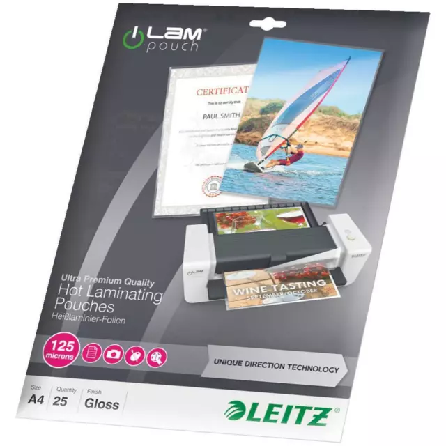 Feuille de plastification Leitz i-Lam Pouch 7482 DIN A4 125 micron brillant 25